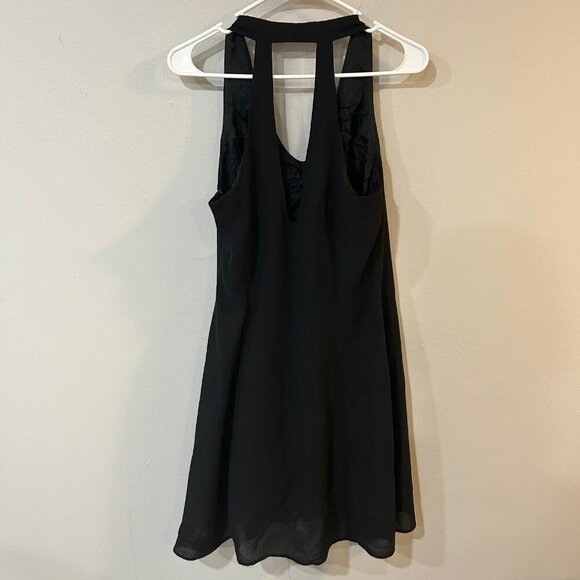 Laundry By Shelli Segal Black Halter Sleeveless Mini Dress Women's Size 12 - Picture 2 of 5